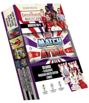 Topps Match Attax 24/25 - Booster Tin - Magicians - contains 28 Match Attax cards plus 3 exclusive 'Magician' LE's - Phil Foden, Florian Wirtz and Vini Jr!
