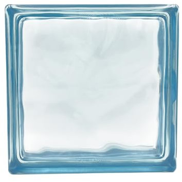 Bloque de vidrio Reflejos Ondulado color Indigo | cm 19x19x8 | Unidad de venta 1 caja de 6 pzas | Euro/pza. 5,50