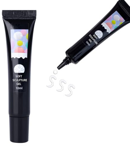 Solid Builder Gel Clear 3D Carved Design Soft Sculpture Gel Easy to Spread Non-Stick Long Lasting Nail Art Manicure DIY Salon at Home