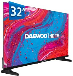 Daewoo TV 32DM85HV Smart TV 32 Pulgadas HD (HDR10, 1366x768, Frameless, Dolby Audio) Gama 2025