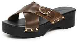 Ancient Greek Sandals Women's Marilisa Sabot Sandals, Khaki, 6 Medium US