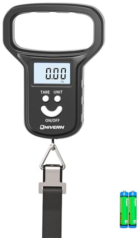 NIVERN Digital Luggage Scale with Strong Strap & Backlit LCD, Portable Suitcase Weighing Scales for Travel, Airline Baggage & Postal Use, Ideal Fishing Accessories for Outdoor Enthusiasts