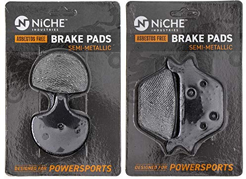 NICHE Brake Pad Set for Harley Davidson Dyna Softail Sportster 1100 44063-83D 44082-08 Front Rear Semi-Metallic
