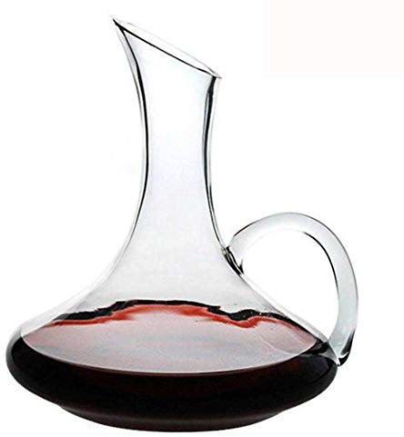 Decantador de vino tinto de cristal – 100% soplado a mano sin plomo vidrio tinto jarra de vino regalo