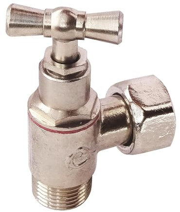SOMATHERM FOR YOU - WC rubinetto staffa a staffa nichelato M12 / 17 (3/8 '') - Dado Prigioniero 12/17 (3/8 '')