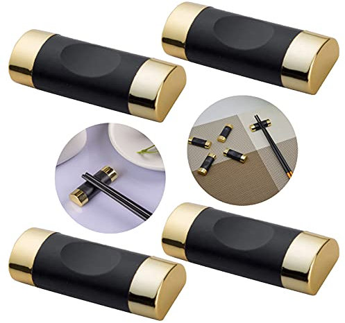 HomeDejavu 4 Stück Stäbchen Ablage Besteck Ablage Essstäbchenauflage aus Edelstahl Legierung Essstäbchenauflage für die Küche oder das Restaurant zu Hause für Löffel Gabelständer