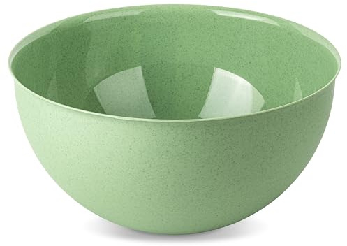 Koziol PALSBY M & L Schüssel 2 & 5 Liter | Salatschale Servierschale Rührschüssel | bruchfest stapelbar biozirkulärer Kunststoff spülmaschinengeeignet | Küche Haushalt (nature leaf green, 5 Liter)