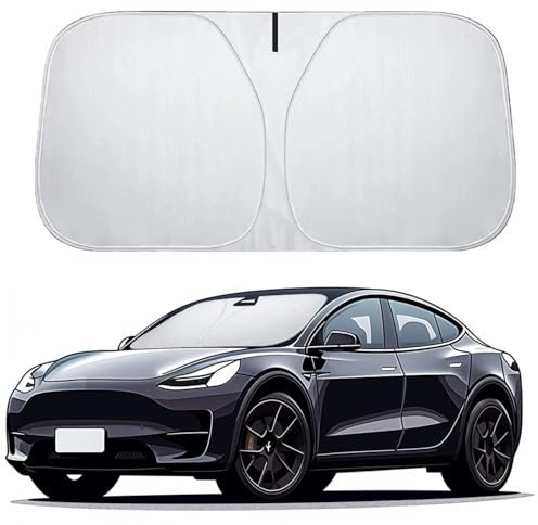 AEYAKA Parasole Auto per Parabrezza Anteriore, Pieghevole Parasole Auto, Protezione UV e dal Calore, Riflettente, Protegge l’Interno dell’Auto per Auto Cittadina, Compatta, Hatchback (70 x 140 cm)