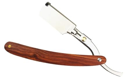 Vaguelly Vintage Rasiermesser Herren Mit Holzgriff Manuell Für Bart Und Haarstyling Klappbar Aus Edelstahl Platzsparend Für Reisen Und Friseurbedarf Ohne Klingen Mit Einfachem Wechselmechan
