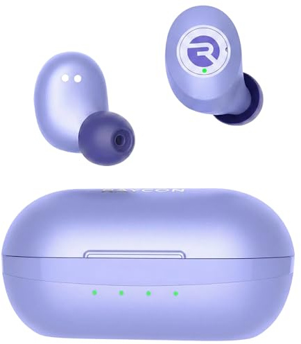 Raycon Auriculares inalámbricos clásicos con Bluetooth con micrófono, sonido estéreo, cancelación activa de ruido, auriculares Bluetooth intrauditivos, auriculares inalámbricos verdaderos, 32 horas de