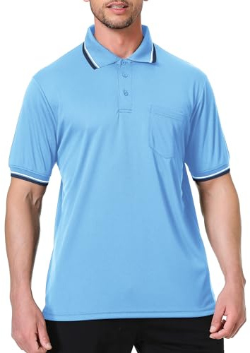 TopTie Camisa de Árbitro de Béisbol y Softbol Jersey Polo de Manga Corta para Árbitros, Azul, L