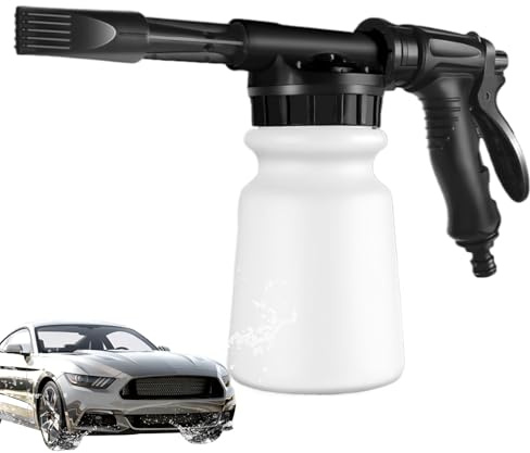 Cannone A Schiuma Da 1 Litro - Spruzzatore Manuale Pressurizzato, Accessorio Da Giardino | Detergente Per Auto Multiuso, Sapone Ad Alta Pressione Per Il Lavaggio 'auto Nel Patio Esterno Della Casa