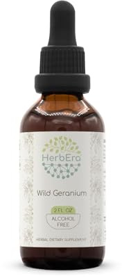 Wild Geranium B60 Alcohol-Free Herbal Extract Tincture, Concentrated Liquid Drops Natural Wild Geranium (Geranium maculatum, Cranesbill) Dried Root (2 fl oz)