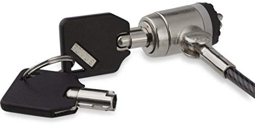 Candado con Cable de Acero de 2m para Portátil - con Traba de Ranura (Tipo K) - con Llave - Cable con Seguro para Portátil