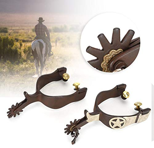 West Cowboy Spurs stil 2 st eleganta h?stsporrar med l?g kolst?l f?r h?start?vling f?rb?ttrar h?stens benk?nslighet spurs for cowboy boots black spurs for cowboy boots Sporen