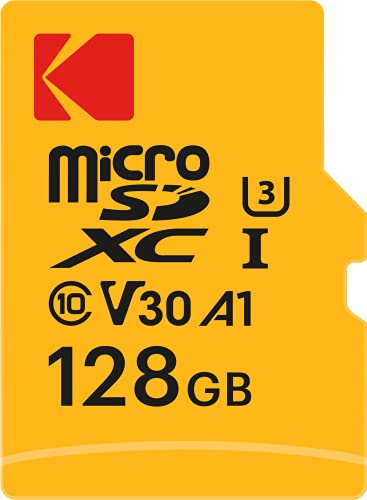 Kodak - 128GB Micro SD Card UHS-I U3 V30 A1 microSDHC/XC - Micro SD Memory Card - Read Speed 95MB/s Max - Write Speed 85MB/s - Additional Storage Multimedia Devices