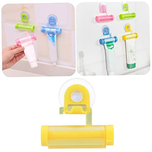 Healvian Spremi-dentifricio Riutilizzabile a Ventosa Per Parete Casa e Bagno Compatibile Tutti i Tubetti Di Dentifricio Cosmetici e Adesivi