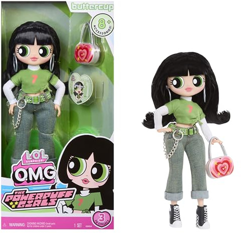 L.O.L. Surprise! OMG The Powerpuff Girls Doll - Buttercup - Comprend 1 Poupée Mannequin, avec 1 Tenue et des Accessoires, Collectionnez Les 3