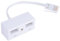 Yingjie Bt Telephone Splitters 2 Way,Telephone Splitter 2 Way Double Phone Socket Adaptor RJ11,White Phone Double Socket Splitter,For Landline telephone, Fax, Modem,Cable Adapter And Converter.