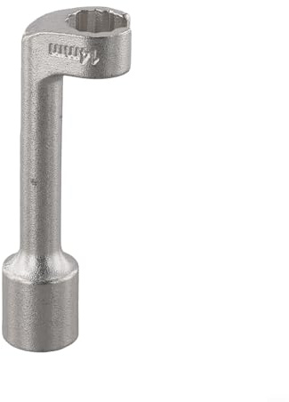 1 set di chiavi a bussola per tubo del carburante, 6 pezzi, 1/2 pollici, 12-19 mm, metrica, estremità aperte, misure marcate, argento e metallo (14 mm)