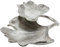 GILDE Deko Schale Wohnzimmer Tisch - Deko Silber Wohnzimmer - Schlüsselablage Schale Gingko - aus Aluminium Breite 34 cm Farbe: Silber