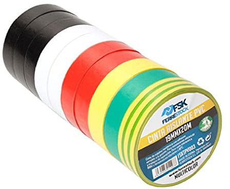 Isolierband aus PVC, 19 mm x 20 m, 10 Stück.