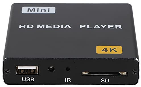 SYH&AQYE Lecteur Full HD 4K, Lecteur Multimédia Numérique avec Télécommande, Lecteur Vidéo de Musique à Domicile pour la Famille, Prise en Charge de L'interface HDMI Vidéo et AV AUD(EU)