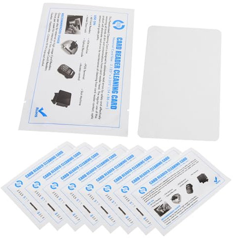 HAPINARY Allzweckreiniger 10St Reinigungskarte für Kartenautomaten putzkarten Kartenleser Reinigungsversorgung Reinigungszubehör sauber Terminal Chipkarte Kreditkarte Waschmittel PVC Weiß