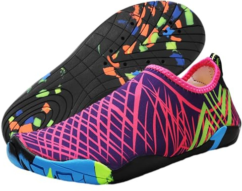 Escarpines Hombre Mujer Zapatillas de Agua Playa y Piscina Barefoot Calzado Minimalista Zapatos Pies Descalzos Water Shoes Calcetines Natacion para Actividades Acuáticas(2# Rosa, 39 EU)