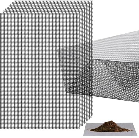 10pcs Flower Pot Hole Mesh Pad, Bonsai Bottom Grid Mat Drainage Mesh Hole Screens Breathable Gasket, Plant Pot Drainage Mesh Plant Screen Preventing Soil Leakage