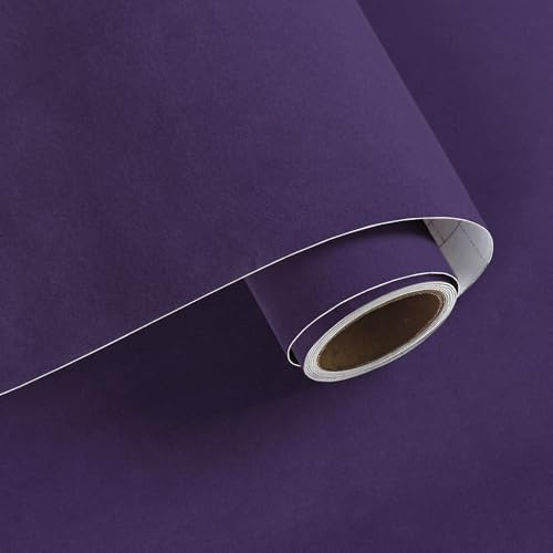 VaryPaper Purple Velvet Wallpaper Peel and Stick 15.7 x 78.7 Self Adhesive Velvet Flocking Drawer Liner Soft Felt Sheets for Crafts DIY Jewelry Box Liner Purple Contact Paper for Cabinets Dresser