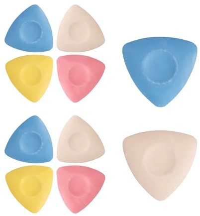 Pumwoy 10 Piezas Tiza Costura, Bolígrafos Triangulares de Sastrería, Tizas de Sastre, Tiza para Tela para Marcar Varios Tejidos y Pieles (4 Color)