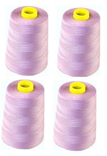 Polyester All Purpose Polyester Sewing Thread 40S/2 4 x 5000 Meters (5468 Yard) Cones (Lilac) 4 Large Cones for Sewing, Quilting, Piecing, Stitch, Serger and Overlock
