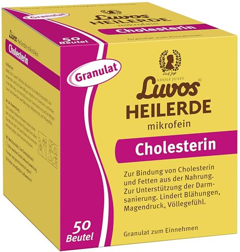 Luvos Heilerde mikrofein Cholesterin - 50 Beutel - Zur Bindung von Cholesterin und Fetten - Veganes Naturprodukt - Das Original von Luvos