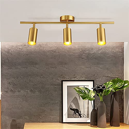Hobaca GU10 3 luci Moderno Oro LED Faretti da soffitto Riflettore Downlight Montaggio a filo della superficie Plafoniera per Cucina Sala da pranzo Riflettore Picture Light