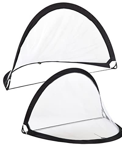 SPORTIKEL24 Lot de 2 buts pop-up pliables 180 x 90 cm avec sac de transport - But de football pour l'entraînement, le jardin et les loisirs