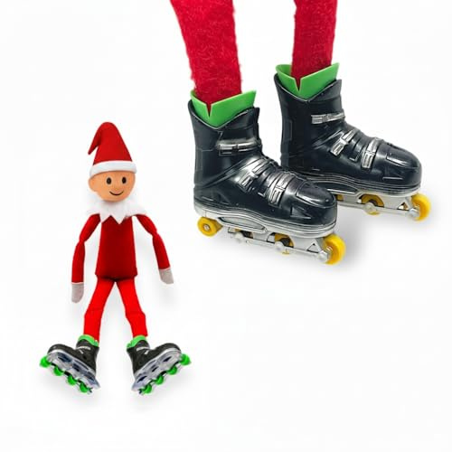 Patins à roulettes coquins – Accessoires The Shelf Shack Elf – Idée amusante de blague (noir)