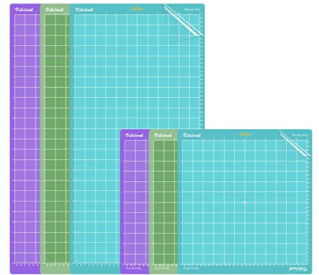 VIKDOOK Schneidematte für Cricut Maker 3/Maker/Explore 3/Air 2/Air/One 12 x 12 30,5 x 30,5 12 x 24 60,5 x 30,5 Variety Grip 6 Mats Griffmatte für Cricut-Zubehör