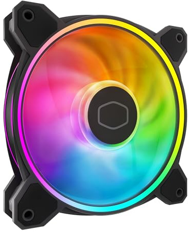 Cooler Master MasterFan MF120 Halo² Lüfter, Duo-Ring ARGB Gen 2 LED-Ringe, 120 mm, 2050 U/min, dynamische PWM, vergrößerte Lüfterblätter, Hybridrahmen für PC-Gehäuse, Flüssigkeits- und Luftkühler
