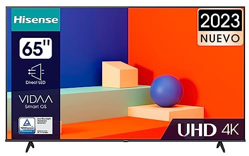 Hisense TV 65A6K - UHD 4K, Smart TV de 65 Pulgadas, Dolby Vision, Modo Juego Plus, DTS Virtual X, Control por Voz televisor (2023)