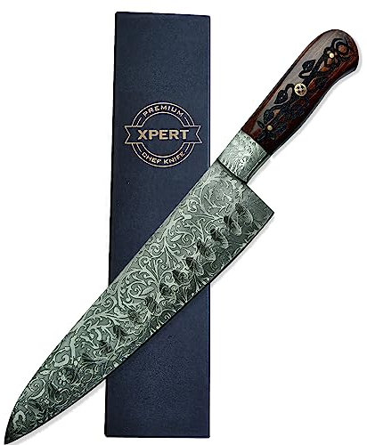 5 Inch Chef Knife – Full Tang Stainless Steel Hand Made Kitchen Knife with Leather Sheath – Home Use Vegetable Knife, Ideal Cooking Knife