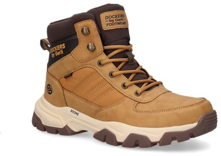 Dockers by Gerli Botines clásicos para hombre, plantilla intercambiable, impermeable, Golden Tan 910, 42 EU