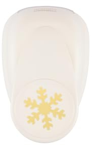Vaessen Creative Perforadora con diseño de copo de nieve – 48,75 x 48,75 mm – Perforadora de Navidad – para papel de manualidades, papel de tono, papel de scrapbooking o papel decoupage, color blanco