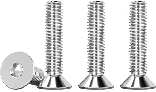 Drenky Tornillos Avellanados con Hexágono Interior, M5 X 25 mm Tornillo Avellanado Acero Inoxidable A2 V2A Tornillos de Cabeza Avellanada Norma DIN 7991 / ISO 10642, Rosca Completa, 25 Piezas