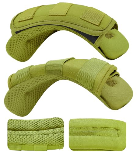 ZINZ Paquet de 2 épaulettes Larges Universelles avec Coussin Ultra épais pour Sac à Dos de Bagage Sac à Bandoulière, Antidérapant et Respirant,Armée Verte