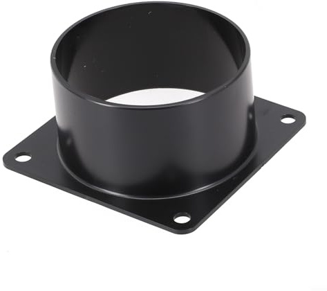 Connettore a flangia, connettore a flangia a parete in ABS per condotto dell'aria, giunto a flangia inferiore quadrato del ventilatore dell'aria fresca per tubi da 75 mm, 100 mm, 120 mm (75 mm)