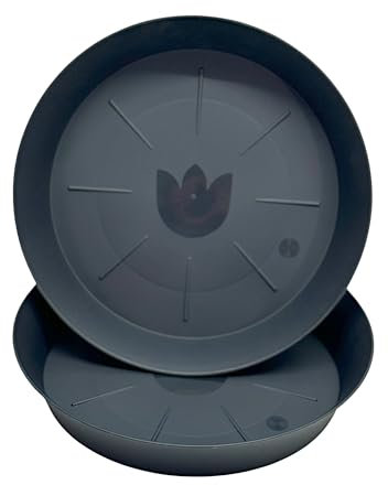 Growcery Plant Pot Saucers 30cm 35cm 40cm 45cm, plant trays for pots, drip tray, flower pot saucers, heavy duty plant pot trays, watering trays for plants (30CM, 1, Package Quantity)