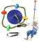 JurciCat Columpio Jardin Exterior Cuerda de Escalada Suite con Plataforma y Asiento de Disco Columpio Infantil (Azul)