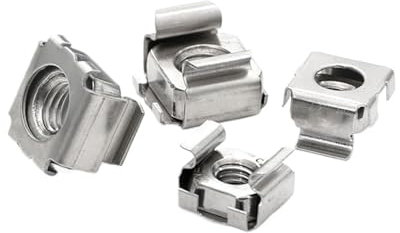 Dado a gabbia quadrato in acciaio inossidabile 304, 30/50 pezzi, M4, M5, M6, M8, dado a inserimento flottante for armadio server con montaggio su rack(50pcs M4)