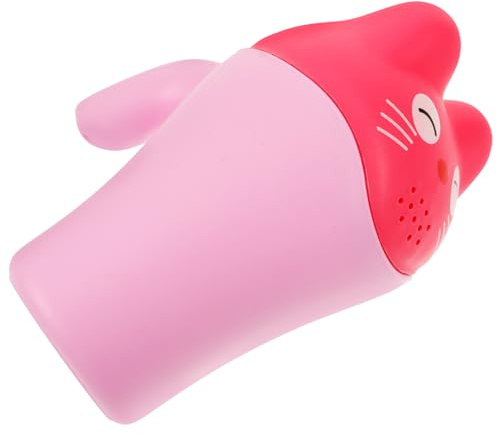 SOPOTUTU Niedlicher Duschbecher Haarwaschbecher für Kinder Rosa aus Leichtem Pp mit Wassereinfüllung Deckel als Geschenk zur Babyparty und Sichere Badehilfe